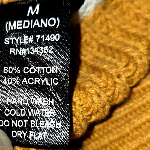 Ambiance Apparel Medium Yellow Women's Sweater Misses Size 8 10 - Picture 5 of 6